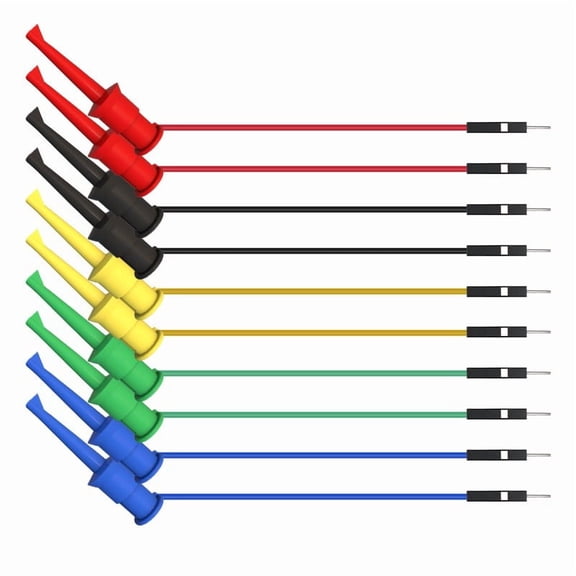 Test Line Breadboard Test Hook Clips Soft Silicone Test Leads Copper Alloy For Electrical And Electronic Testing For Arduino
