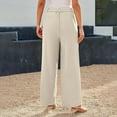 thumbnail image 2 of Glisme Womens Pants Wide Leg Dress Pants High Waisted Dressy Trend Trousers Beige, 2 of 4