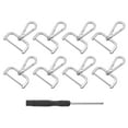 thumbnail image 1 of Uxcell 8Pcs Swivel Clasps, 1.5" Detachable Snap Hook with Screwdriver, Silver, 1 of 7