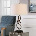 thumbnail image 3 of Uttermost Tenley Steel Crystal Table Lamp in Oil Rubbed Bronze and Light Beige, 3 of 4