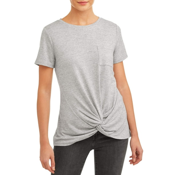 twist hem t shirt