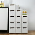thumbnail image 6 of O'Force Rolling Cart Organizer Unit with Wheels Narrow Slim Container Storage Cabinet for Bathroom Bedroom  5-Tiers, 6 of 6