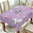 thumbnail image 4 of Easter Eggs Bunny Tablecloth Rectangle Colorful Table Cloth Large Square Table Cover for Dining Kitchen Party 54"x54" Decor Gift, 4 of 7