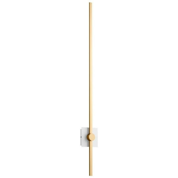 47.75 inch 24.8W 1 Led Wall Sconce-White/Industrial Brass Finish Bailey Street Home 766-Bel-4591298