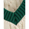 thumbnail image 5 of Chaleco de punto en contraste para mujer, suéter informal sin mangas con cuello de pico para mujer, moda Otoño Invierno 20224, prendas de punto suaves y cálidas para mujer, 5 of 5