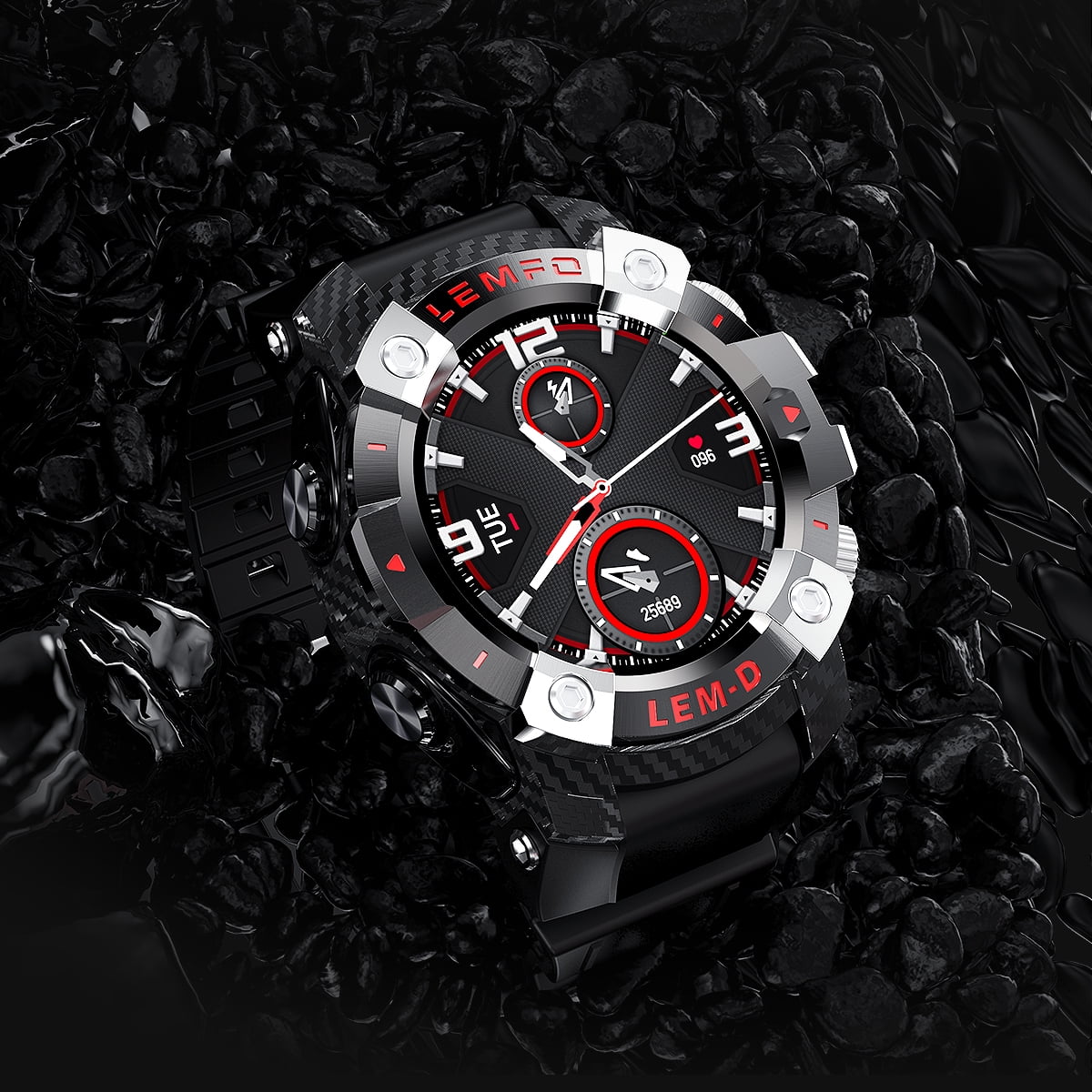 LEMFO LEMD Smartwatch + TWS Earbuds Set 1.3-Inch TFT Touchscreen Big Face  Rugged Watch IP67 Waterproof Sport Watch + True Wireless Earphones Kit with  Heart Rate/Blood Pressure/Sleep Monitor Multiple W | Walmart