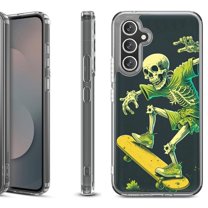 Shockproof Protective Phone Case Cover for Samsung Galaxy S25 FE, by OneToughShield - Skeleton Skater