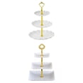 thumbnail image 1 of 2 bandejas de almacenamiento, organizador de torre de postres, almacenamiento de postres de plástico, tres soportes nórdicos, 1 of 9