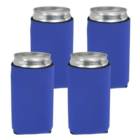 Uxcell 4 Pcs Can Cooler Sleeve, 12oz Insulated Neoprene Beer Bottle Cooler Covers Non-slip Soda Can Sleeves Standard Drink Holder for Beer Soda and Water Bottles, Blue