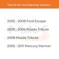 thumbnail image 3 of Max Advanced Brakes - Brake Kit for 2005-2008 Ford Escape 2005 2006 2008 Mazda Tribute 2005-2011 Mercury Mariner Rear Replacement Drilled Slotted Black Coated Disc Brake Rotors and Ceramic Brake Pads, 3 of 10