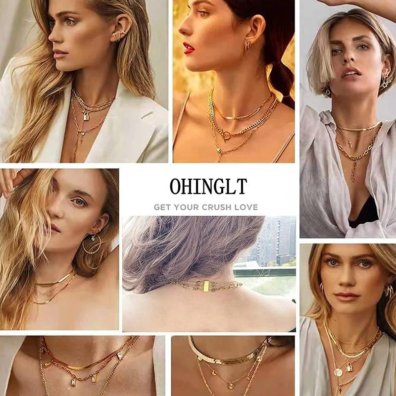 YEUHTLL Necklace Layering Clasps Layered Necklace Clasp 2/3 Strands Gold  Silver Magnet 
