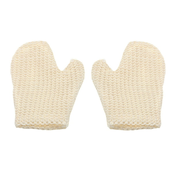 2 guantes exfoliantes para el baño, ideales para exfoliar el cuerpo y limpiar la espalda.