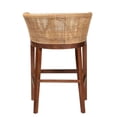 thumbnail image 4 of Pemberly Row Natural Rattan and Walnut Brown Acacia Wood Counter Stool, 4 of 10