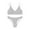 White, variant on Fashion Swimsuits for Women 2024 Sexy Solid Bikini Push-Up Padded Swimwear Swimsuit Set,White