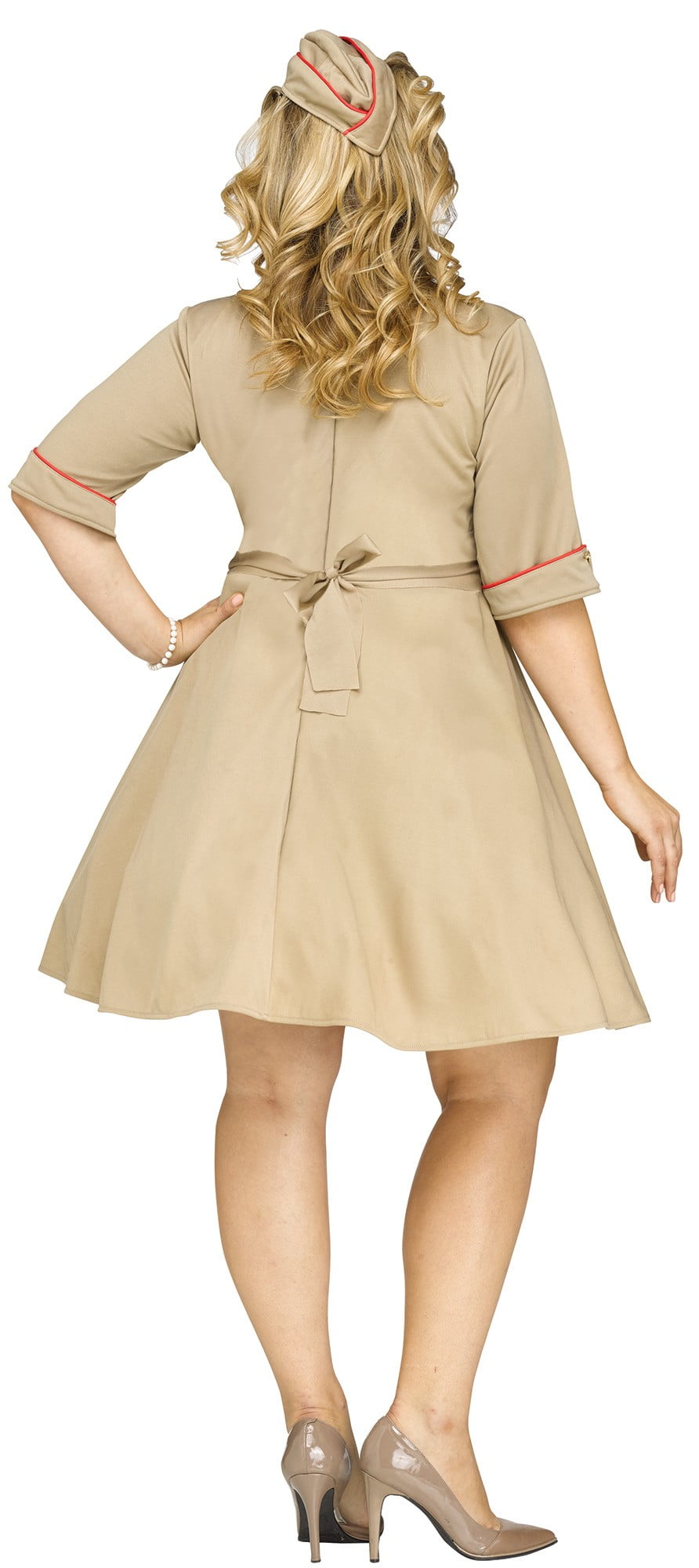 Army Gal Retro Pinup Wwii Ww2 1940s Nurse Adult Plus Size Costume 2x