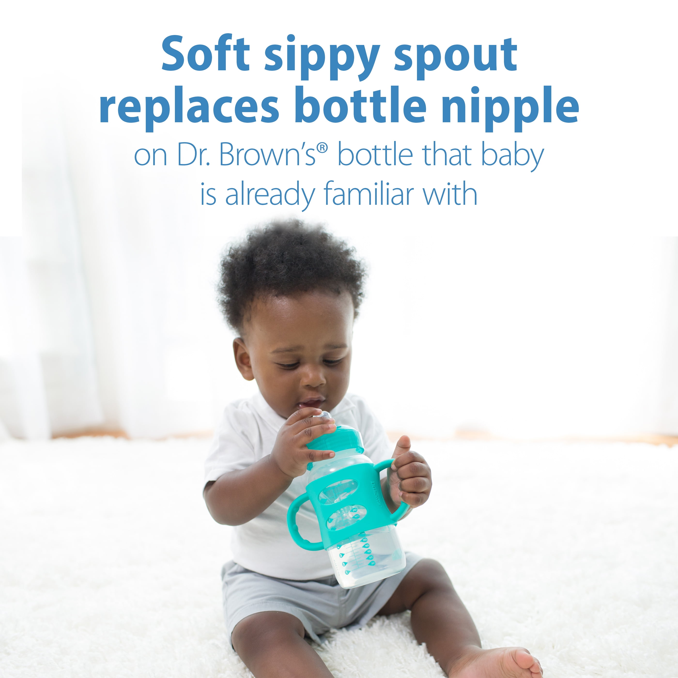 Great Brands, Great Value 6m+ Dr Brown's Options+ WideNeck Sippy Spout