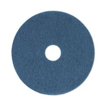 Scrubbing Floor Pads, 20" Diameter, Blue, 5/Carton
