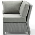 thumbnail image 3 of Afuera Living Transitional Wicker Patio Corner Chair in Gray, 3 of 7