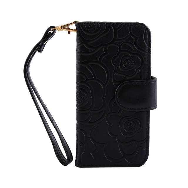 XYCCA Flip PU Protective Phone Case Cover With Stand & Card Slots For iPhone 7 Black-082603