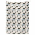 thumbnail image 3 of Ambesonne Whale Tablecloth Rectangular Table Cover, Aquatic Animal Silhouette, 60"x90", Slate Blue Peach Black, 3 of 3