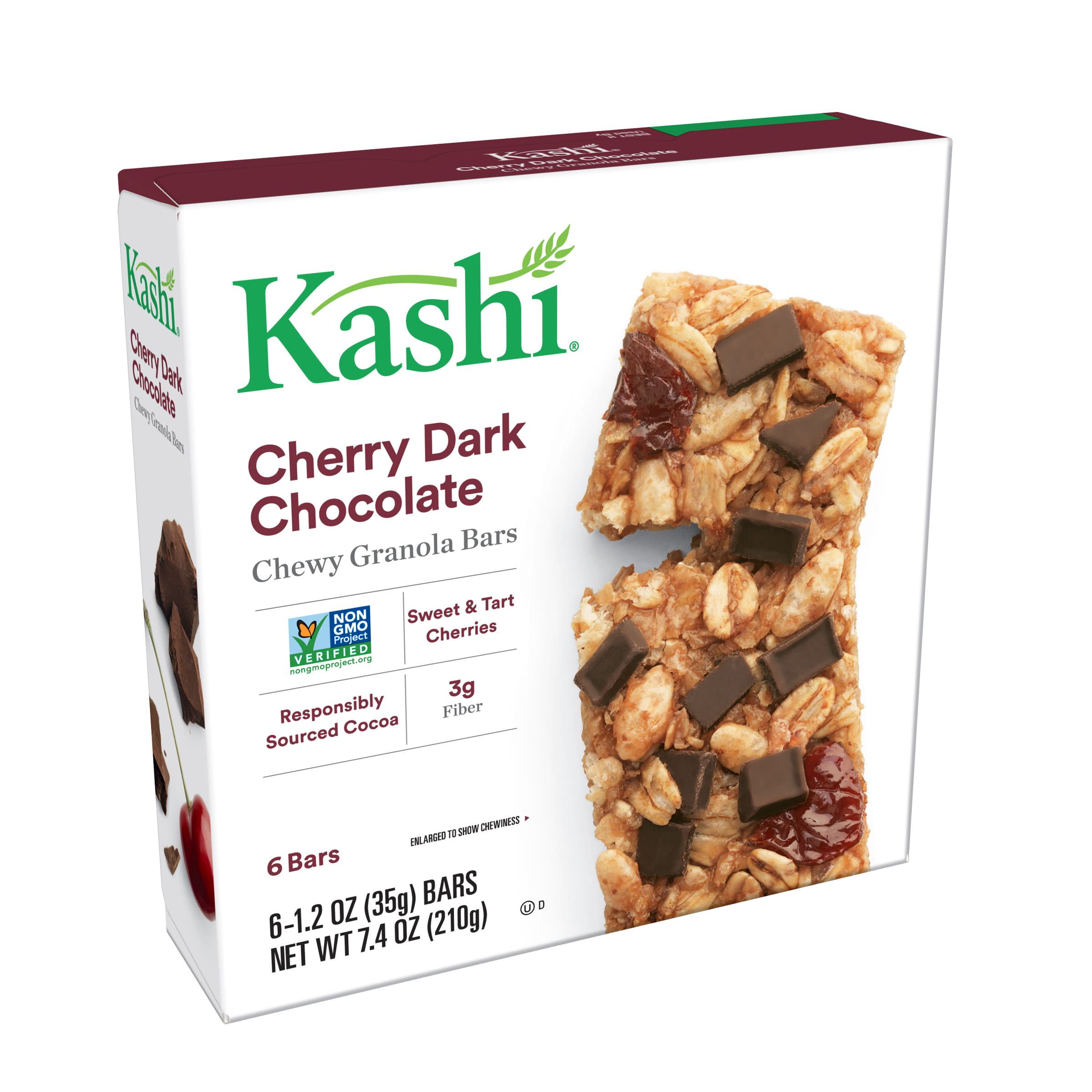 Kashi Cherry Dark Chocolate Chewy Granola Bars 7.4 Oz 6 Ct