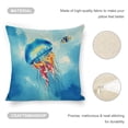 thumbnail image 4 of Jellyfish fishlinen throw pillowcase decoration pillowcase gifting preferred 18x18 inch cushion cover 4 sets sofa pillowcase sofa bedroom living room car, 4 of 8