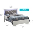 thumbnail image 2 of Glory Furniture Verona Full Size Wood Bed Silver Champagne, 2 of 2