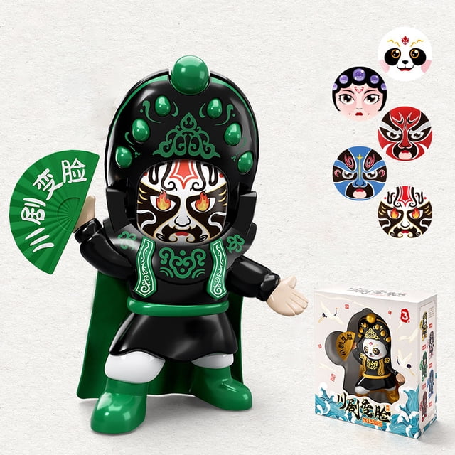 Ganfancp 1Pc Ópera de Sichuan Muñeca Que Cambia de Cara Muñeca China de Ópera de Pekín Figurilla de Ópera Decoración de Escritorio Juguetes En Miniatura Decoración Del Salpicadero Del Coche Decoració