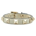 thumbnail image 1 of Pre-Owned Valentino Rockstud Bracelet in White Gold Plated Leather for Women, 1 of 8
