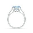 thumbnail image 2 of Angara Natural 2.3 Ct. Aquamarine Solitaire Ring in 14K White Gold for Women (Ring Size: 3.5), 2 of 8