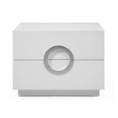 Whiteline Modern Living White Eddy Contemporary High Gloss Nightstand Full Extension Drawers Whiteline Modern Living White Eddy Contemporary High Gloss Nightstand Full Extension Drawers