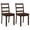 Brown, variant on Costway Set of 4 Dining Chairs Ladder Back Armless Side Chair with Solid Rubber Wood Legs Brown