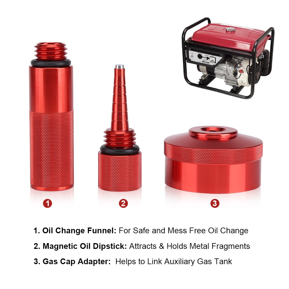 EECOO Gas Cap Adapter Oil Change Funnel Oil Dipstick for Honda