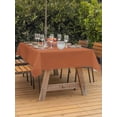 thumbnail image 2 of Outdoor Tablecloth with Umbrella Hole & Zipper, Burnt Orange Rectangle Tablecloth 60x84 Inch, Modern Farmhouse Solid Color Patio Table Cover Waterproof Table Cloth for Picnic/Party, 2 of 7