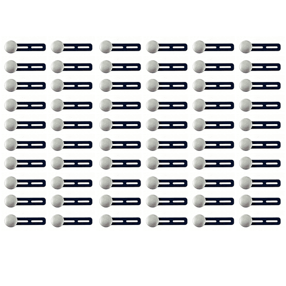 60 Pcs Retractable No Sew Instant Metal Silicone Jean Pants Extender Button for Women Men Pants Collar