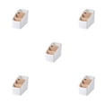 thumbnail image 2 of kurtrusly Storage Box Strong Practicality Wide Application Detachable Partition Large Capacity Plastic Storage Box Ladder Layered white trapezoid 5Set, 2 of 6