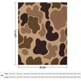 thumbnail image 2 of Vintage Brown Camouflage Flannel Fleece Throw Blanket Soft Blanket for Couch,Cozy,Warm,Lightweight,50x60 Inches, 2 of 6