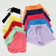 thumbnail image 3 of Women's 2 in 1 Running Shorts High-Split Athletic Short High Waisted 3" Liner Workout Gym Short with Pockets, 3 of 10