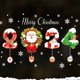 thumbnail image 2 of Pegatinas de Feliz Navidad para ventana, calcomanías adhesivas de pared de Papá Noel para el hogar, decoración de fiesta de Navidad, Año Nuevo, 2024, 2 of 4