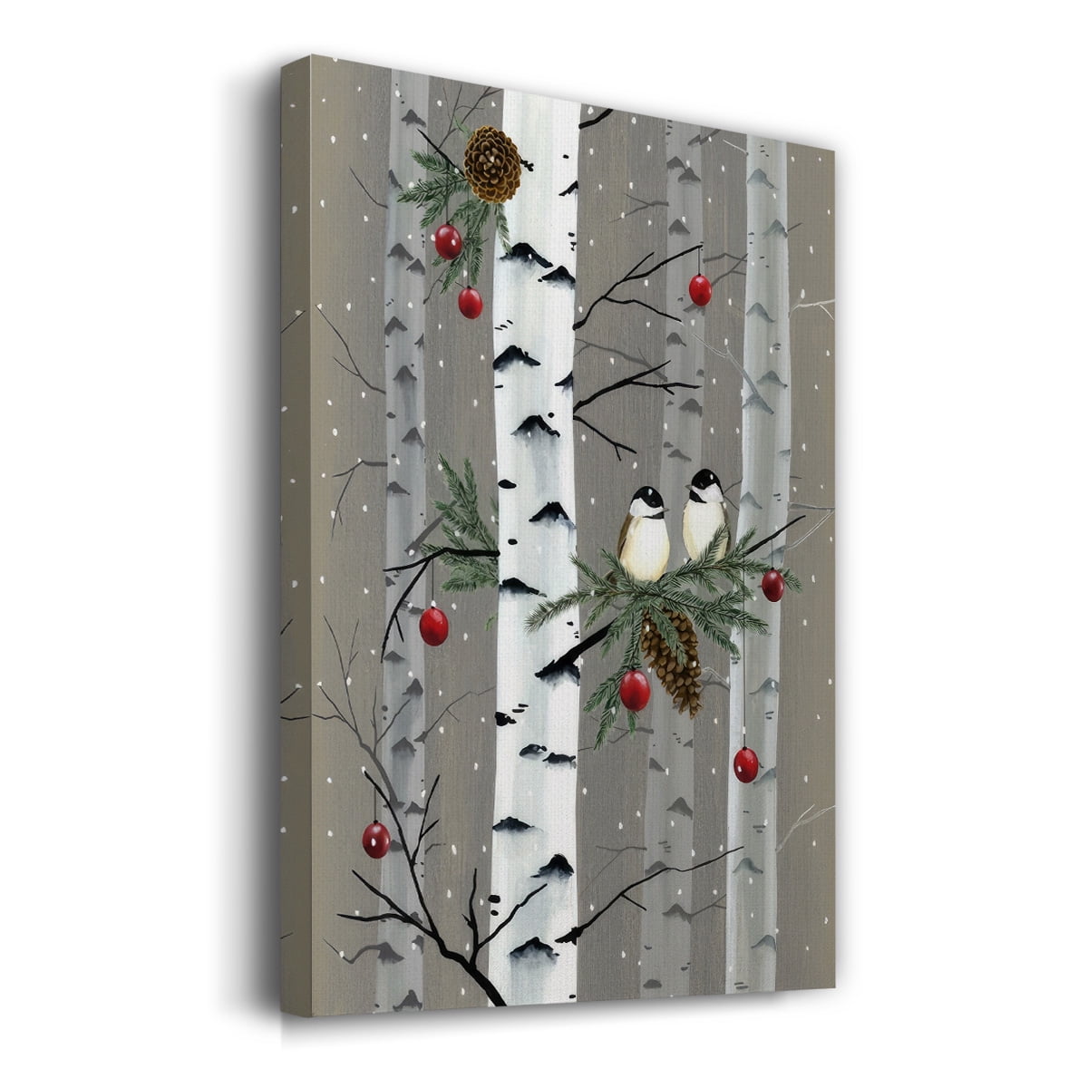 Birch Birds I- Gallery Wrapped Canvas