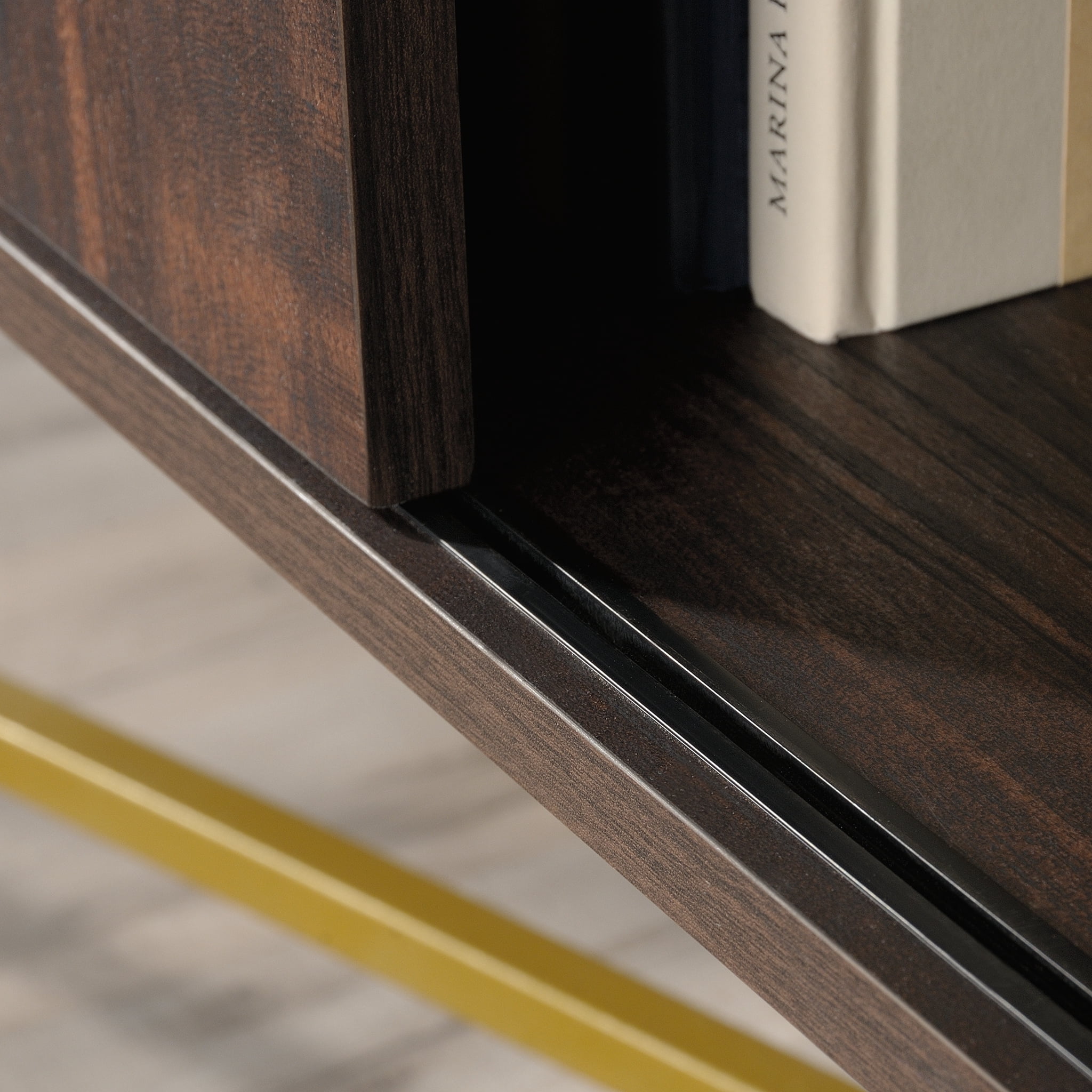 Sauder Curiod Accent Storage, Rich Walnut Finish