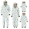 thumbnail image 3 of Odeerbi Matching Family Christmas Pajamas Sets Parent-Child Xmas Warm Hooded Jumpsuit Printed Home Wear Set Loungewear Sleepwear Jammies for Mom, 3 of 6
