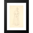 thumbnail image 2 of Christen Købke 13x18 Black Modern Framed Museum Art Print Titled - Standing Young Girl with Her Hand on Her Back, Seen Obliquely from Behind. (1810 - 1848), 2 of 5