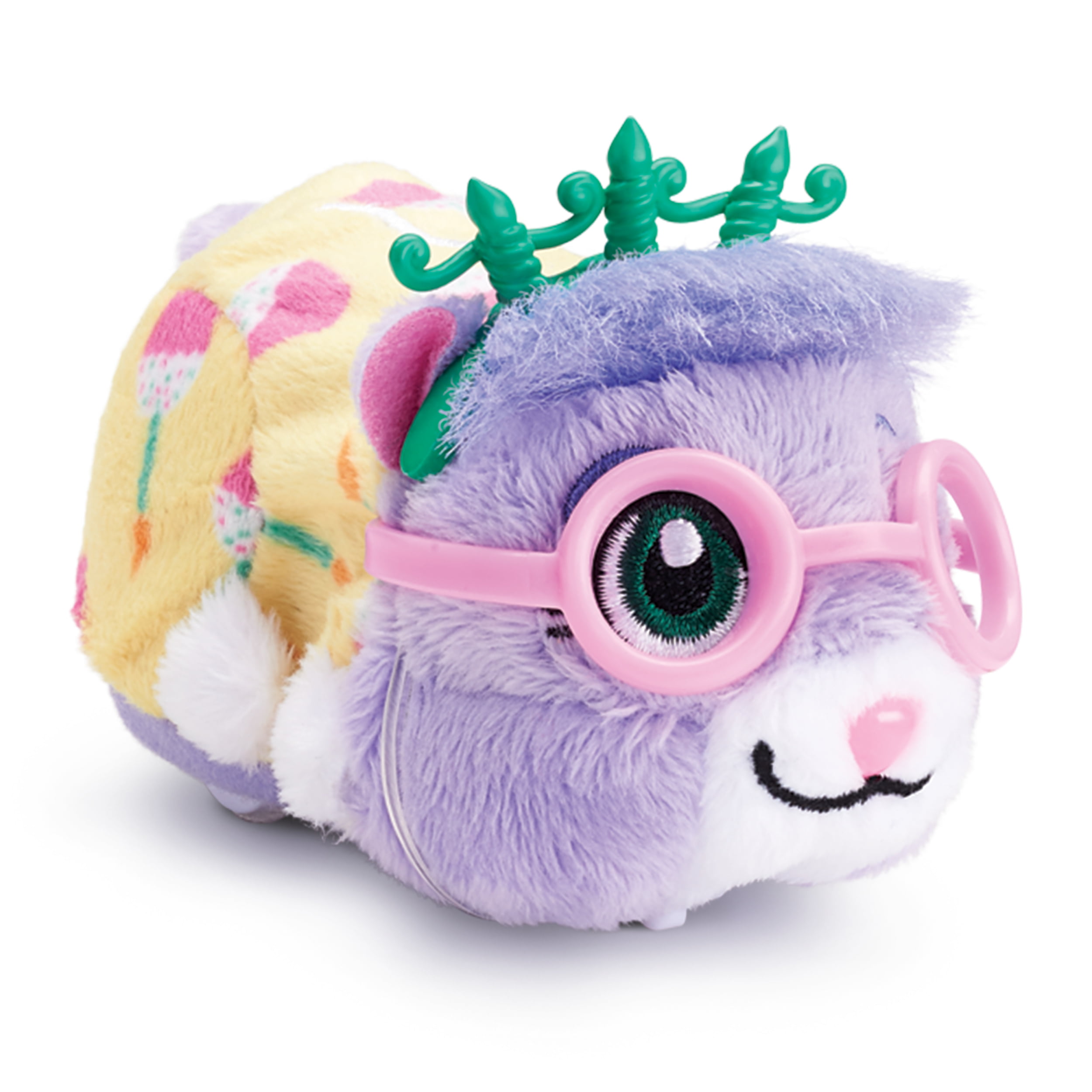 Zhu Zhu Pets Num Nums Purple Hamster With Pink Glasses Sounds And Movement 