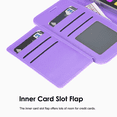 thumbnail image 4 of PU Leather Wallet Protective Flip Case with Durability, 6 Card Slots, Cash Slot, Easy Kickstand View, Secure Lock & Wrist Strap for iPhone 15 Pro (6.1"), 4 of 8
