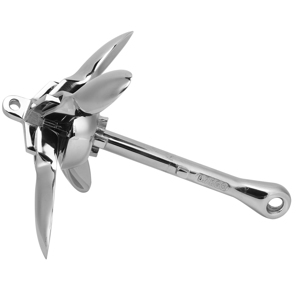 304 Stainless Steel Boat Folding Grapnel Anchor for Fishing Boat Rubber Dinghy . 