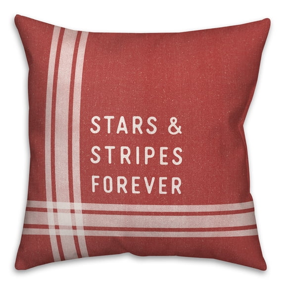 Creative Products Stars and Stripes Forever 18x18 Indoor / Outdoor Pillow