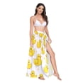 thumbnail image 2 of FORMRS Womens Beach Sarong Semi-Sheer Bikini Wrap Skirt Swimsuit Cover-ups, Yellow Rubber Ducks, 2 of 7