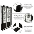 thumbnail image 4 of Red Lantern 7 ft. Tall Shoji Sliding Door Kit with Bamboo Tree Design - Black Finish, 4 of 6