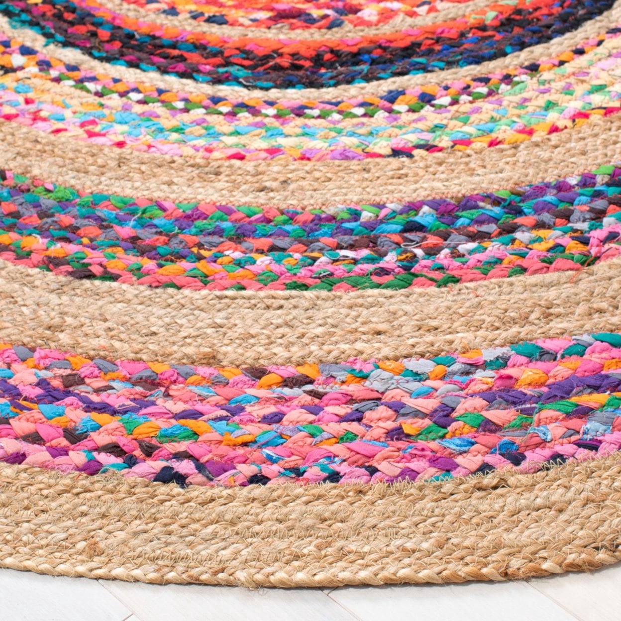 SAFAVIEH Natural Fiber NFB301U Pink / Natural Rug